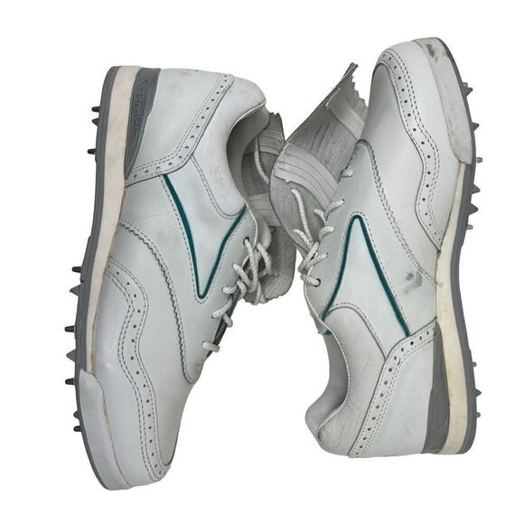 Etonic ST Plus Womens Metal Cleats Golf Sneaker Shoes 8555 White Size 7.5M - Picture 2 of 9